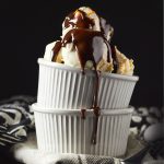 Grand Marnier Ice Cream with Hot Chocolate Fudge Sauce