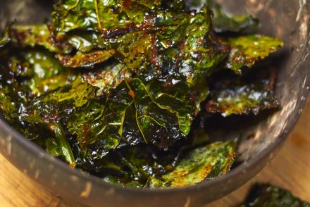 Smoky BBQ Kale and Basil Chips