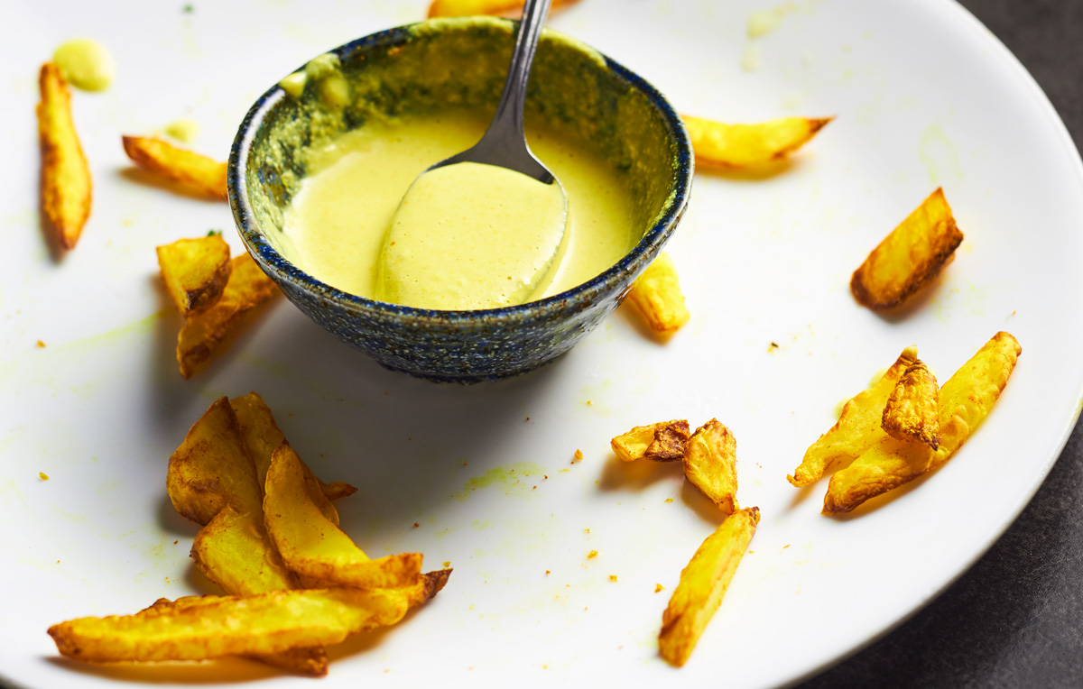 Turmeric Chips with a Turmeric Dipping Sauce