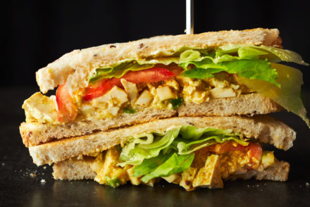 Vegan Curried Egg Sandwiches