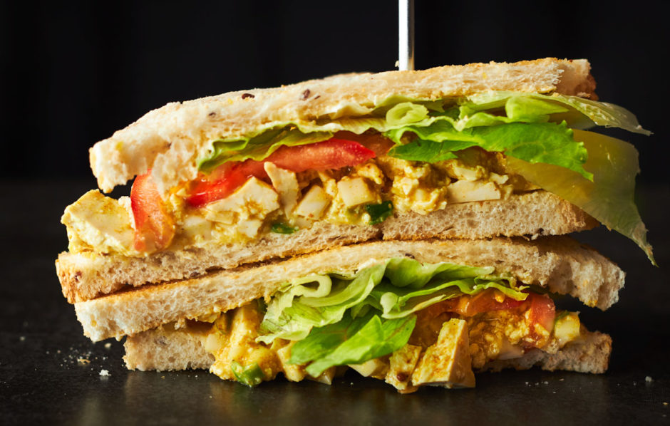 Vegan Curried Egg Sandwiches