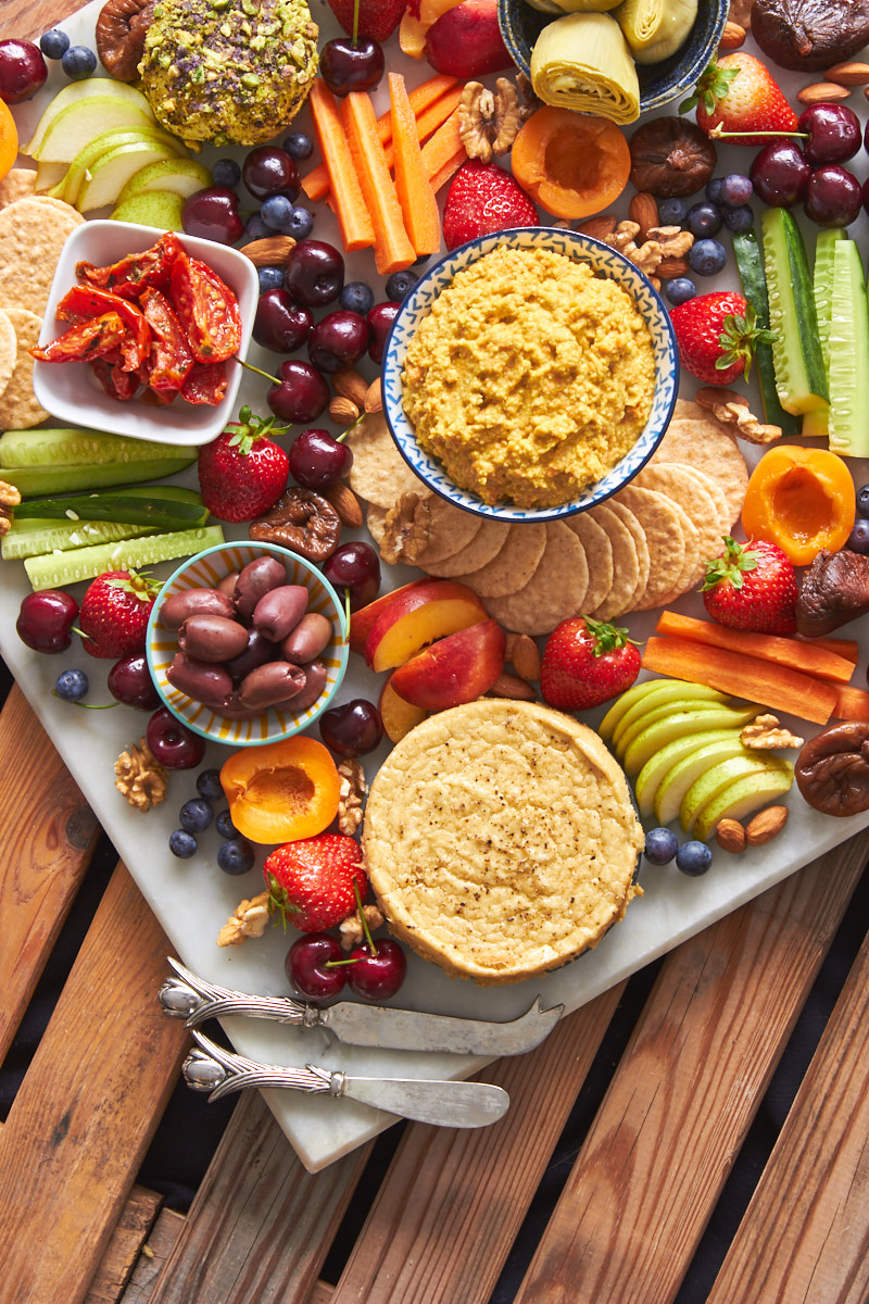 Vegan Cheese and Fruit Platter - Delightful Vegans