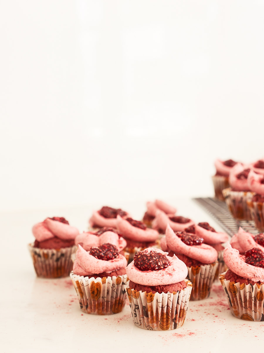 Mini Blood Cupcakes