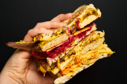 Vegan Tempeh Reuben Sandwiches