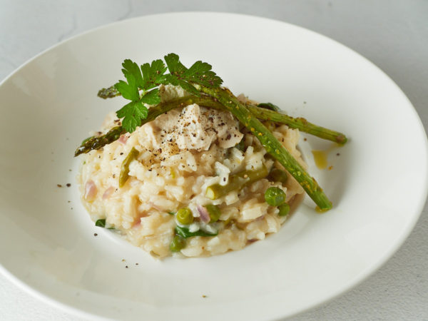 Spring Vegetable Risotto with Sheese